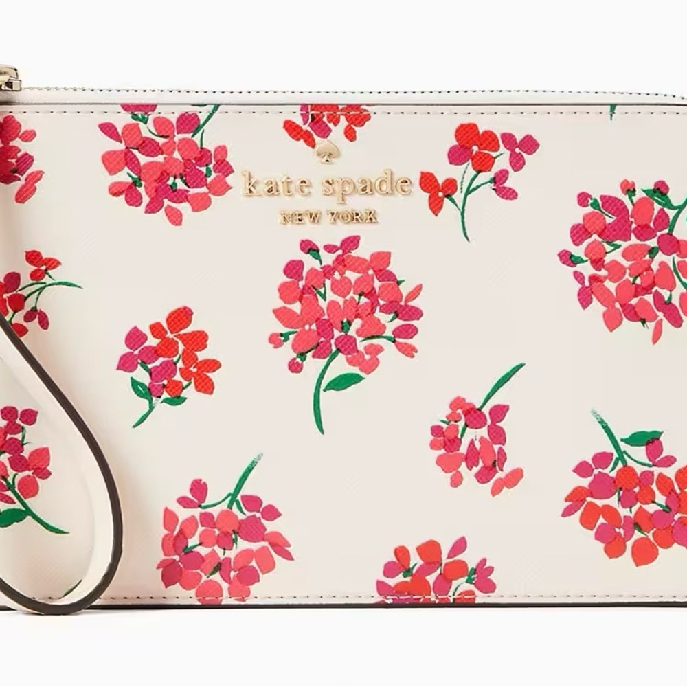 Kate Spade Staci Floral Medium L Zip Wristlet